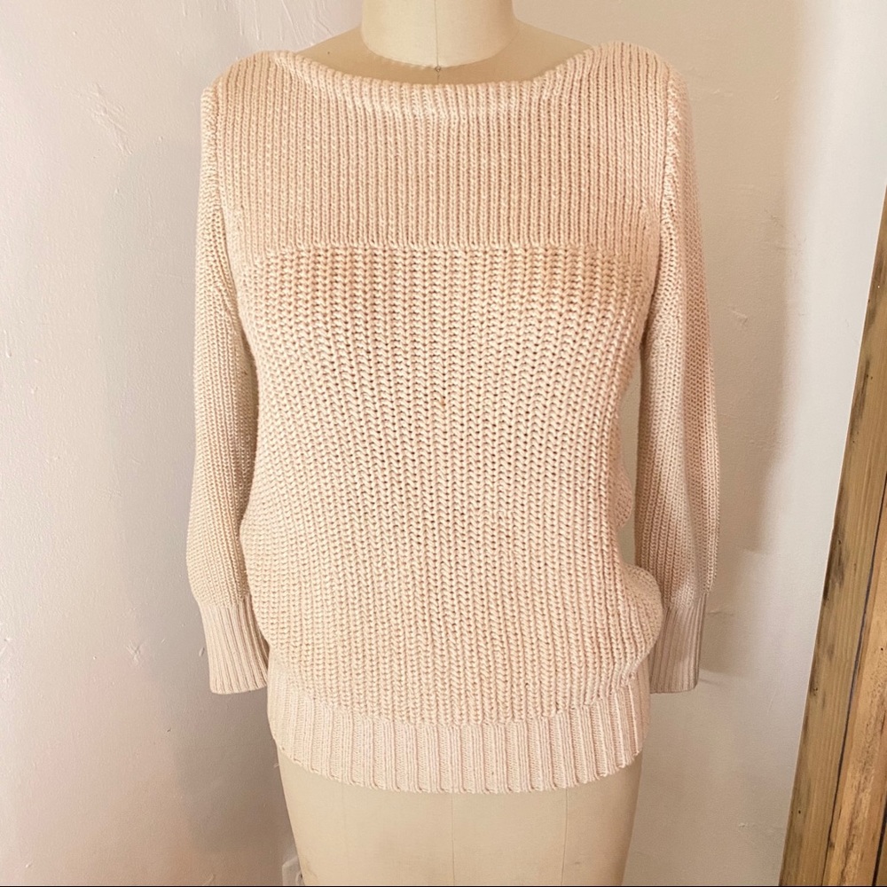 Anthropologie chunky cotton pullover